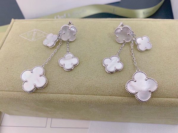 18K Magic Alhambra Four Motifs Earrings - 图片 6