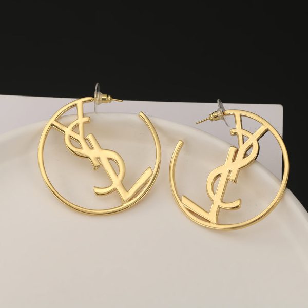 18K Saint Monogram Earrings - 图片 5