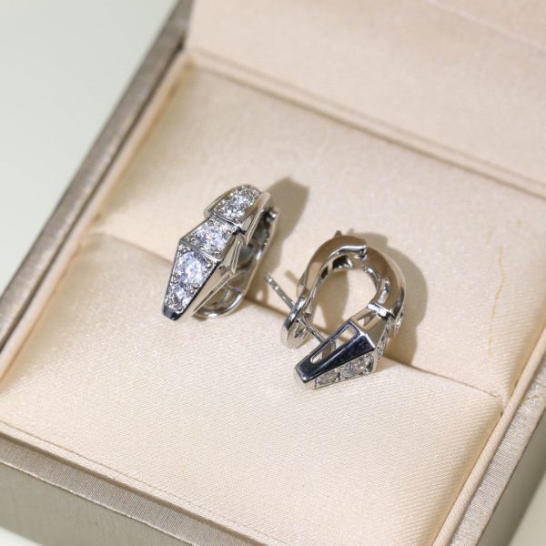 18K BV Serpenti Diamond Earrings - 图片 6