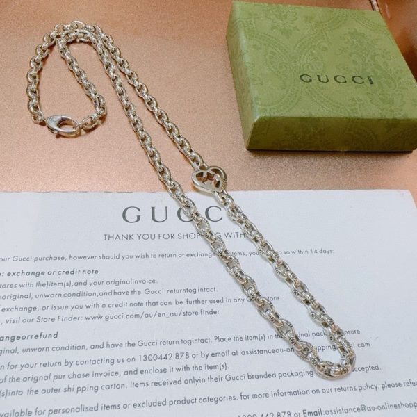 18K Double G Classic Chain Necklace - 图片 5