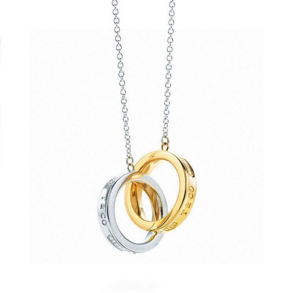 18K T 1837 Interlocking Circles Pendant Necklace