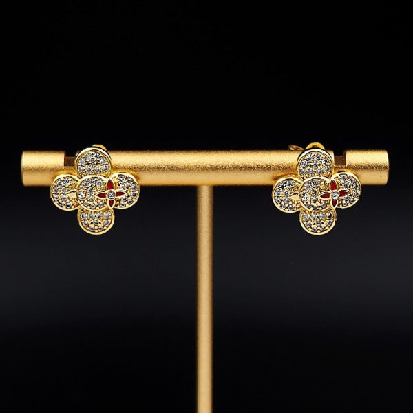 18k Louis Vivienne Diamond Earrings - 图片 10