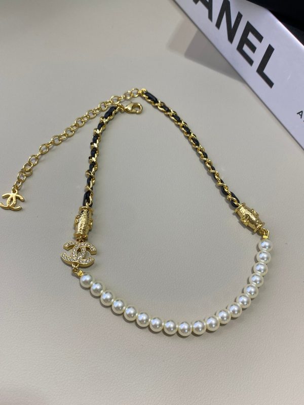 18K CC Pearl Chain Necklace - 图片 5