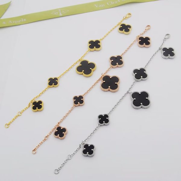 18K Magic Alhambra Five Black Motifs Bracelet - 图片 4