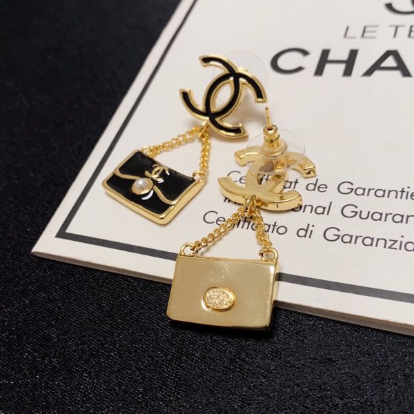 18K CC Classic Bag Pendant Earrings - Image 3