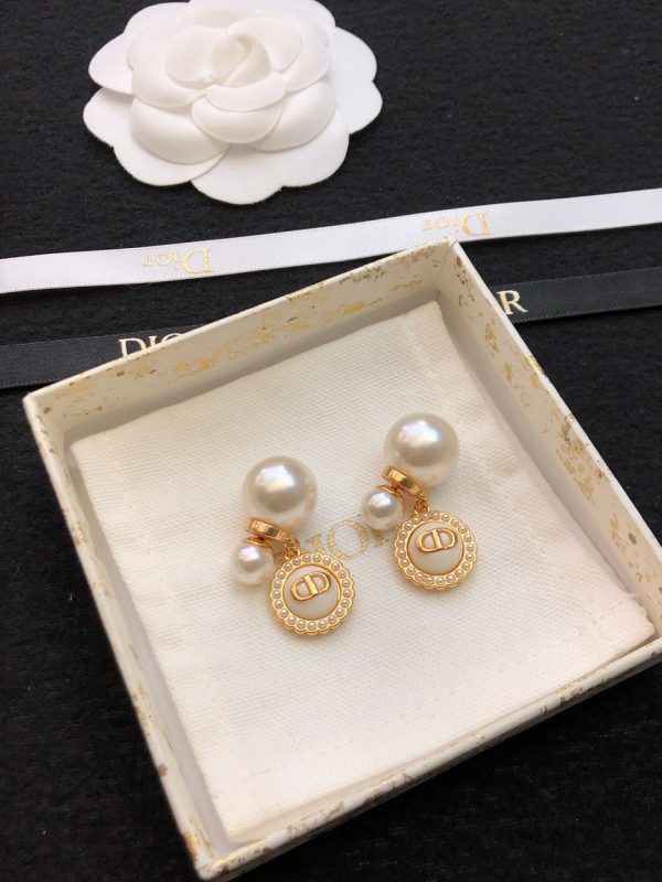 18K CD Pearls Earrings - 图片 6