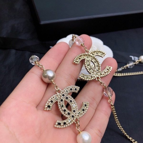 18K CC Long Pearl Necklace - 图片 6