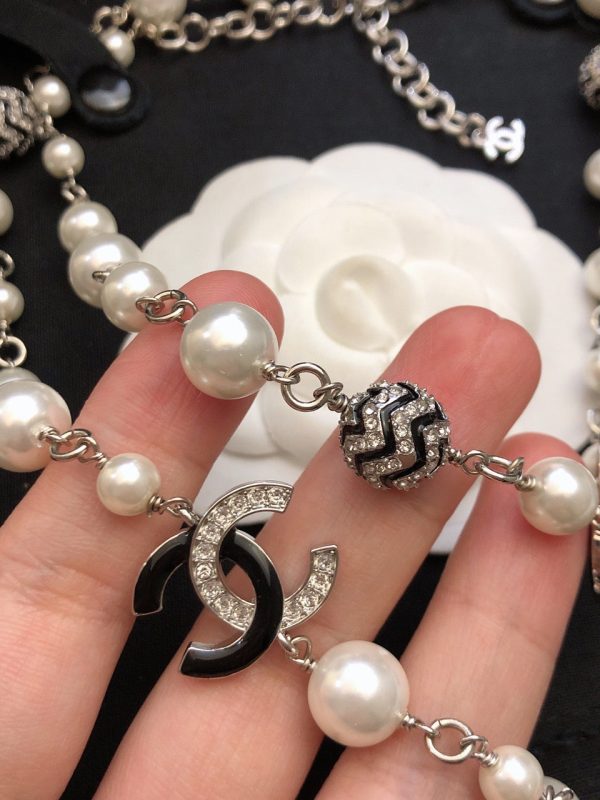 18K CC Star Pearls Long Necklace - 图片 6