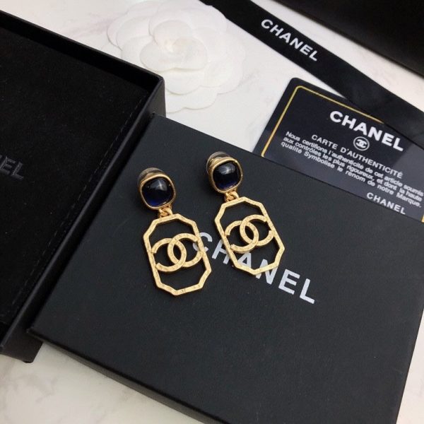 18K CC Perfume Bottle Earrings - 图片 5
