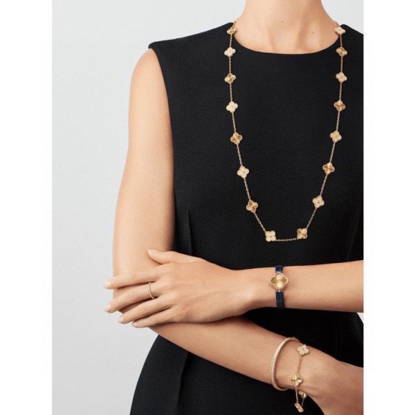 18K Vintage Alhambra 20 Motifs Long Necklace - 图片 2