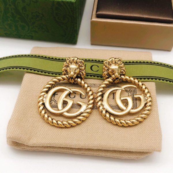 18K Double G Pendant Earrings - 图片 5