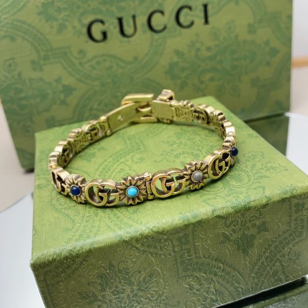 18K Double G Flowers Bracelet - 图片 2