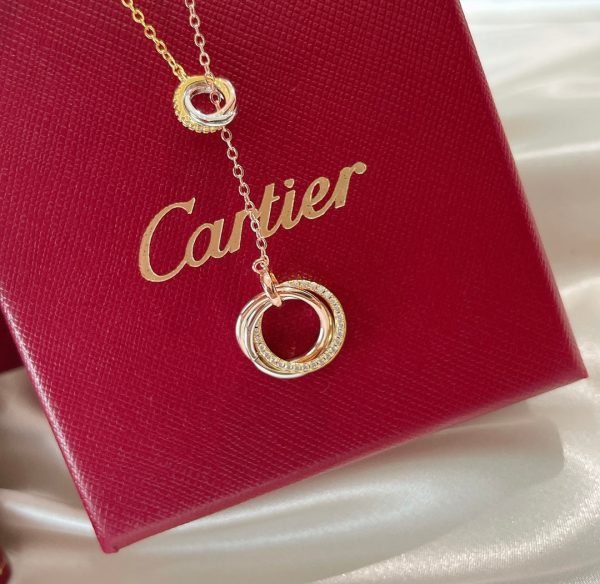 18K Trinity Diamonds Necklace - 图片 10