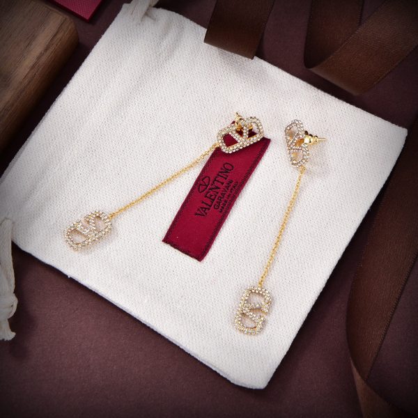 18K Garavani Crystal Vlogo Signature Earrings - 图片 6