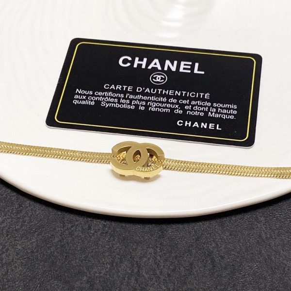 18K CC Gold Choker Necklace - 图片 6