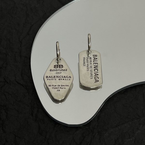 18K BB Plate Earrings - 图片 3