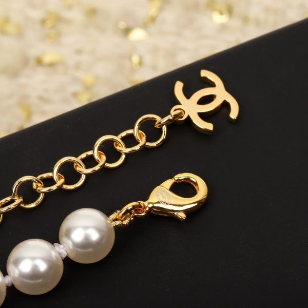 18K CC Pearls Choker Necklace - 图片 5