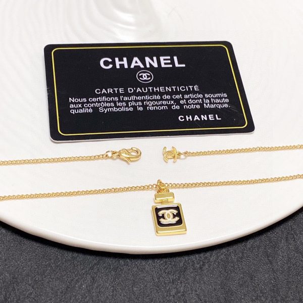 18K CC Perfume Bottle Necklace - 图片 6