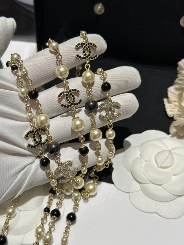 18K CC 24S Long Pearls Necklace - 图片 8