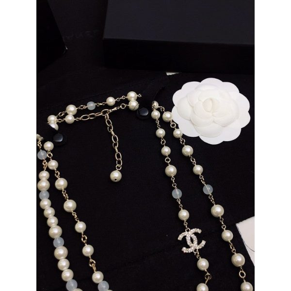 18K CC Long Pearl Necklace - 图片 6