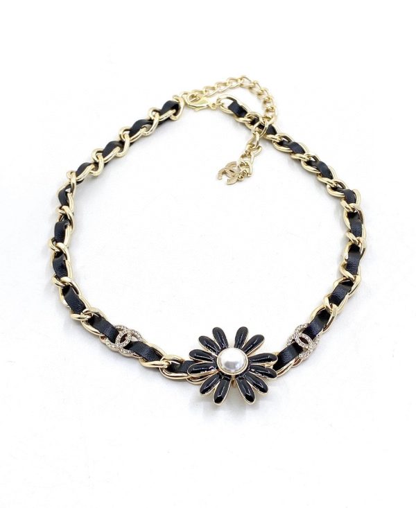 18K CC Black Daisy Necklace - 图片 5