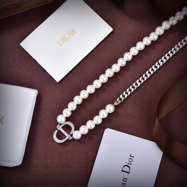 18K CD Triomphe Gourmette Pearls Necklace - 图片 4