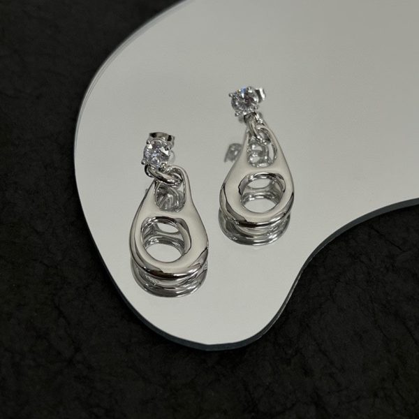 18K Pra Inverted Triangle Earrings - 图片 6