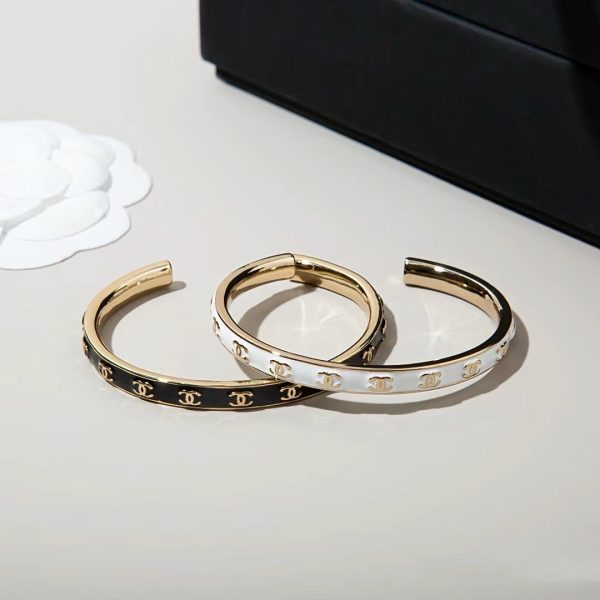 18K CC Open Cuff Bracelet - Image 6