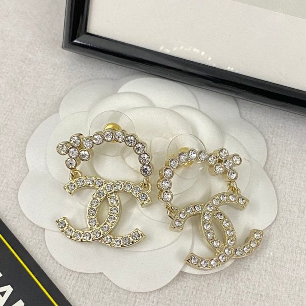 18K CC Diamond Earrings - 图片 4