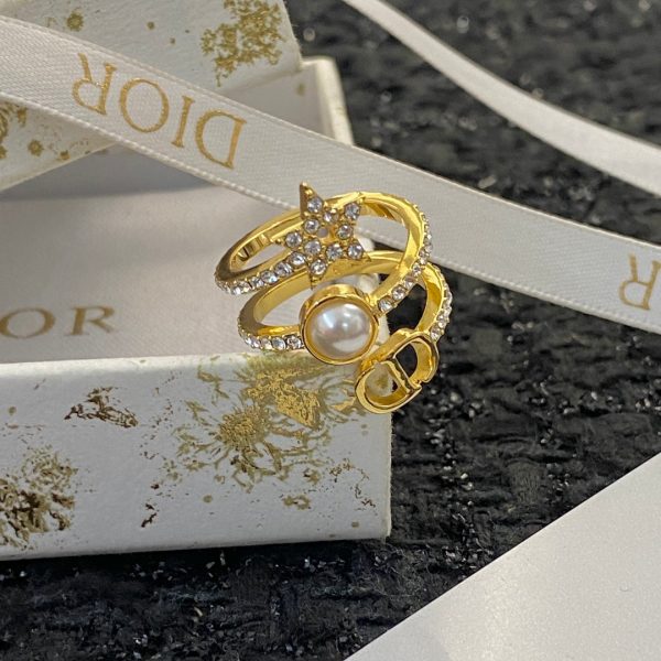 18K CD Star Pearl Ring - 图片 7