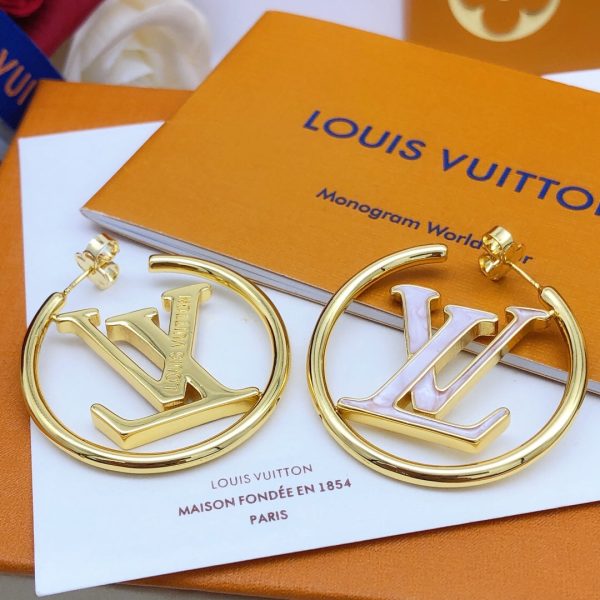 18k Louis Louise Hoop Pearls Earrings - 图片 5