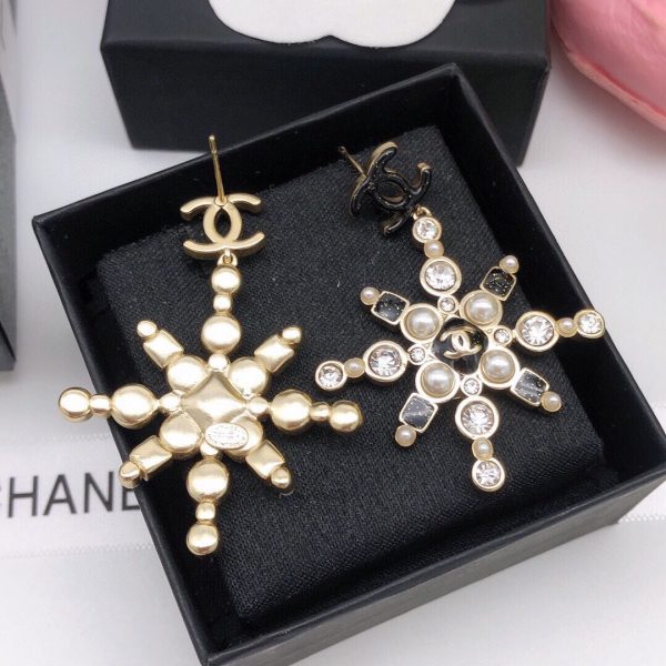 18K CC Snow Flowers Earrings - 图片 6