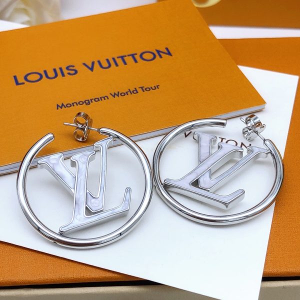 18K Louis Louise Hoop Pearls Earrings - 图片 6