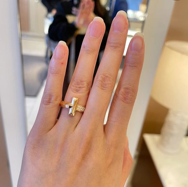 18K T Narrow Pavé Ring - 图片 7
