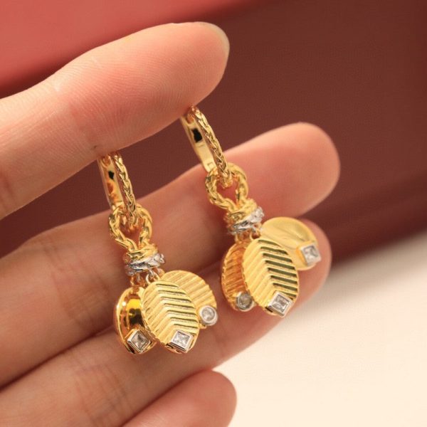18K Grain De Café Earrings - 图片 5