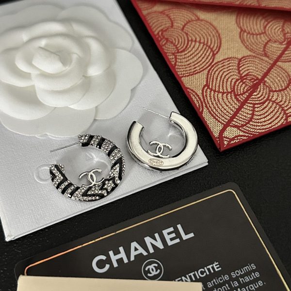 18K CC Black Diamonds Earrings - 图片 6