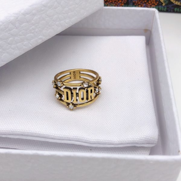 18K CD Vintage Crystals Ring - 图片 9