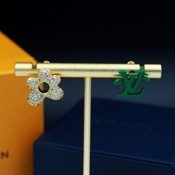 18K Louis Blossom Green Diamond Earrings - 图片 2