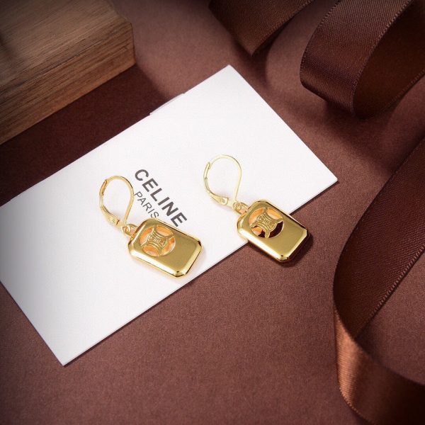18K Triomphe Square Hoops Earrings - 图片 5