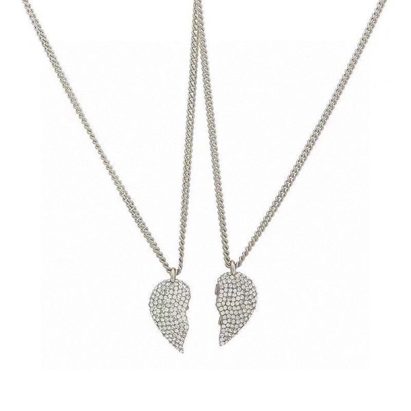 18K BB Lovelock Set Of Two Silver-tone Crystal Necklaces - Image 6