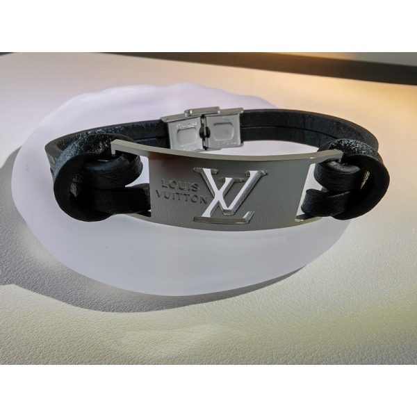 18K Louis Leather Bracelet - 图片 5