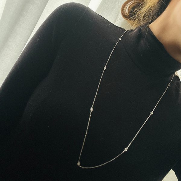 18K T Elsa Peretti Diamonds By The Yard Necklace - 图片 4