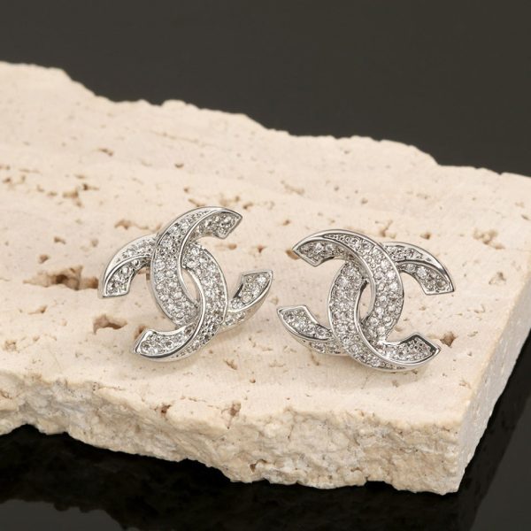 18K CC Diamonds Earrings - 图片 5