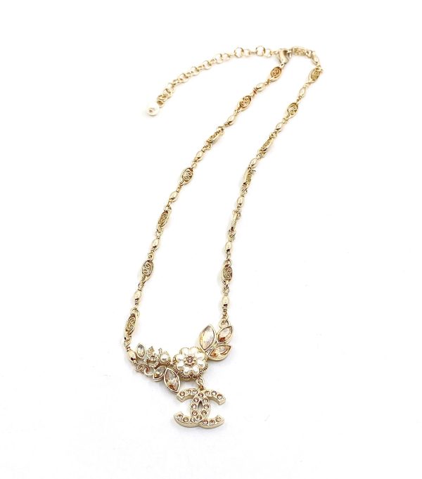 18K CC Flower Pendant Necklace - 图片 5