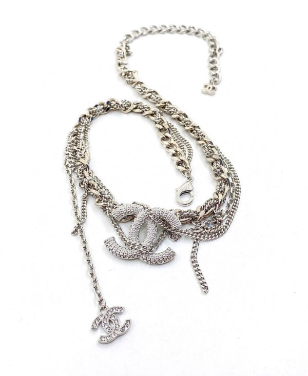 18K CC Chain Diamond Necklace - Image 5