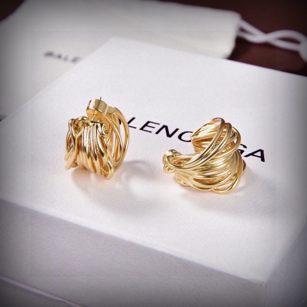 18K BB Gold Earrings - Image 4