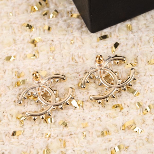 18K CC Crystal Earrings - 图片 2