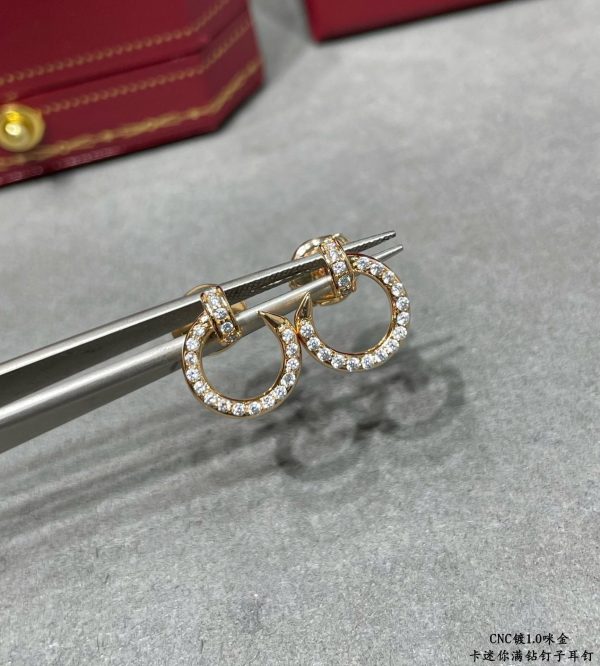 18K Juste Un Clou Diamonds Earrings - 图片 6