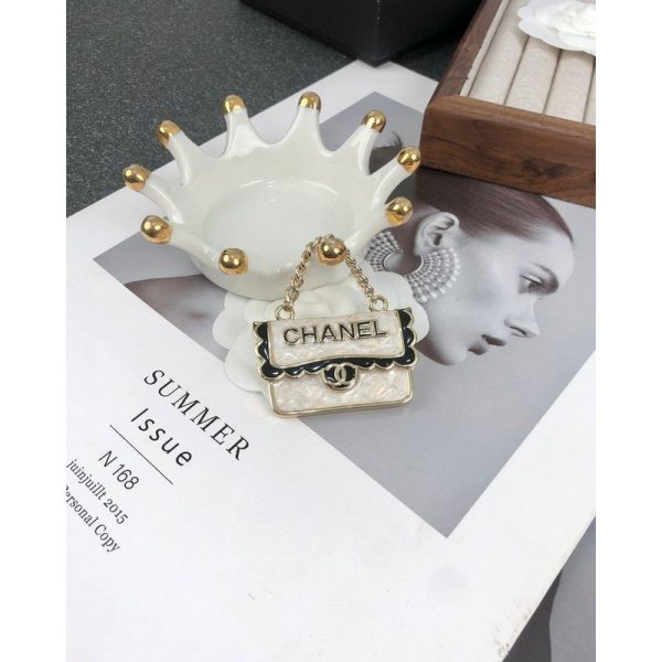 18K CC White Bag Brooch - 图片 5