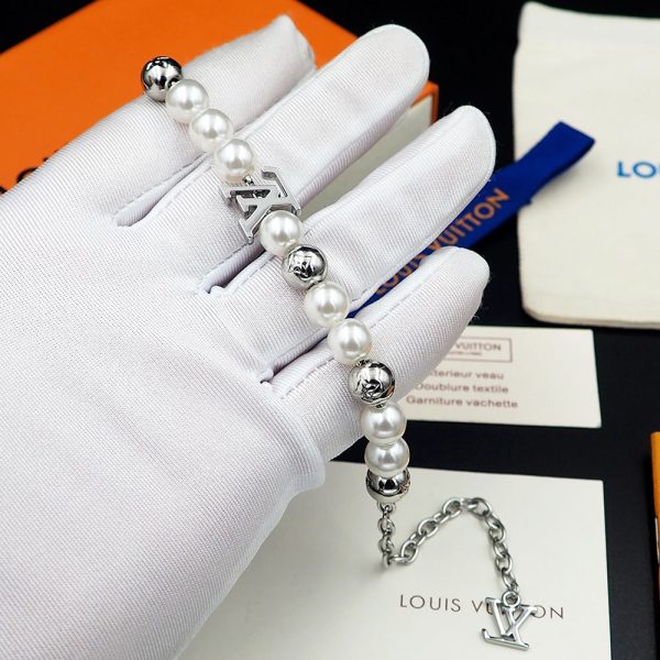18K Louis Monogram White Pearls Bracelet - 图片 7